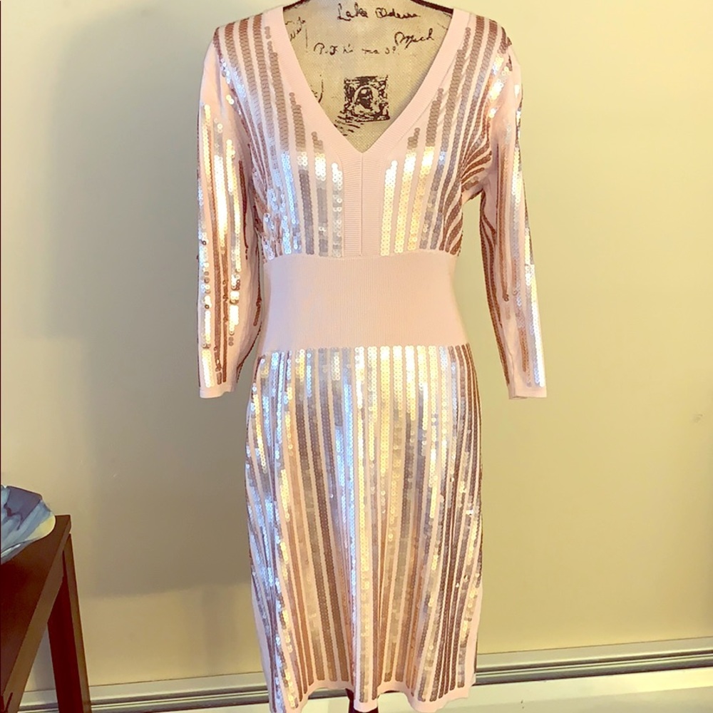 COPY - Gorgeous rose gold Eva Mendez dress, Size …